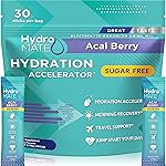 Electrolyte Powder Sugar-Free Hydration Packets Acai Berry HydroMATE 30 Sticks