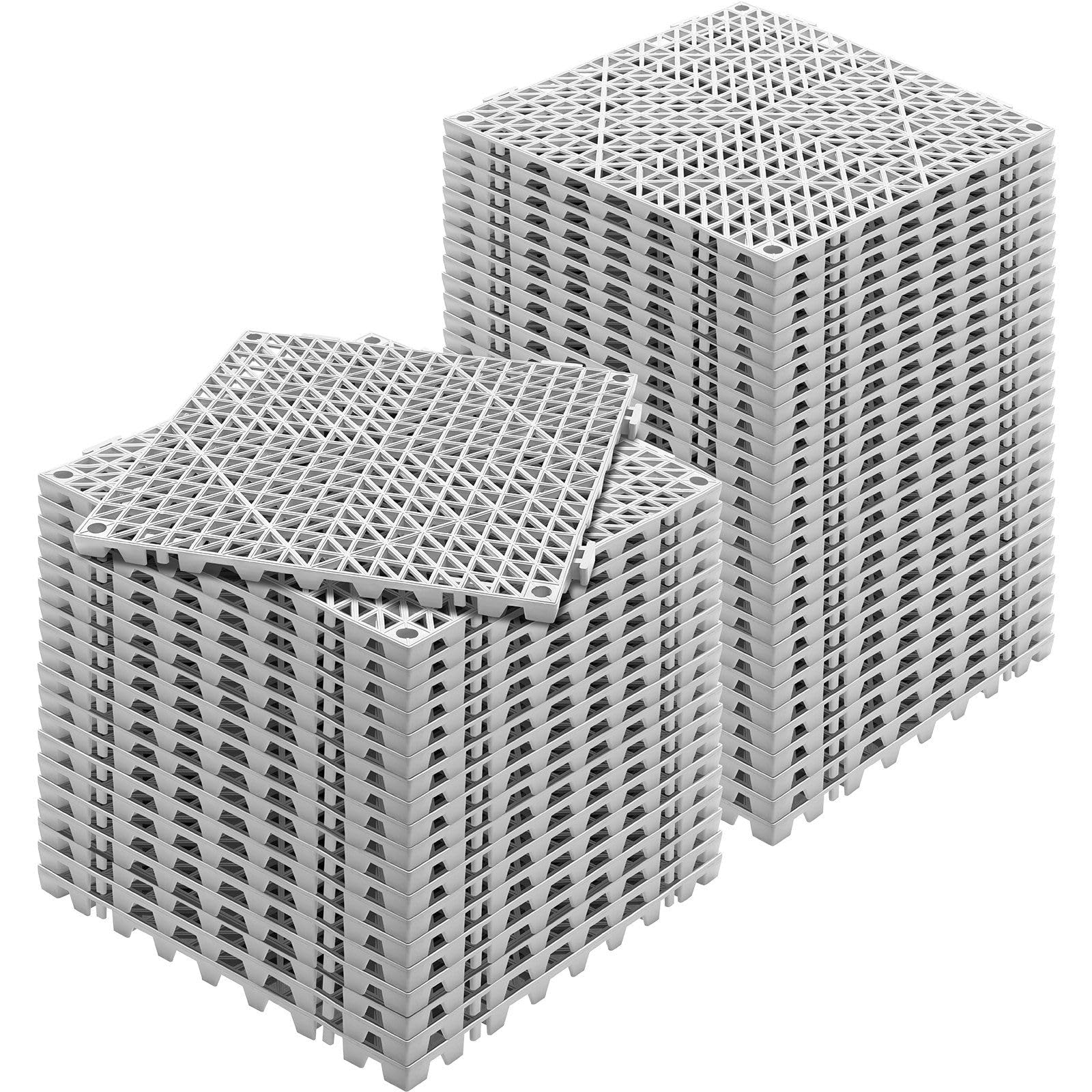 Interlocking Tile 50PCS Gray, Drainage Tiles 12