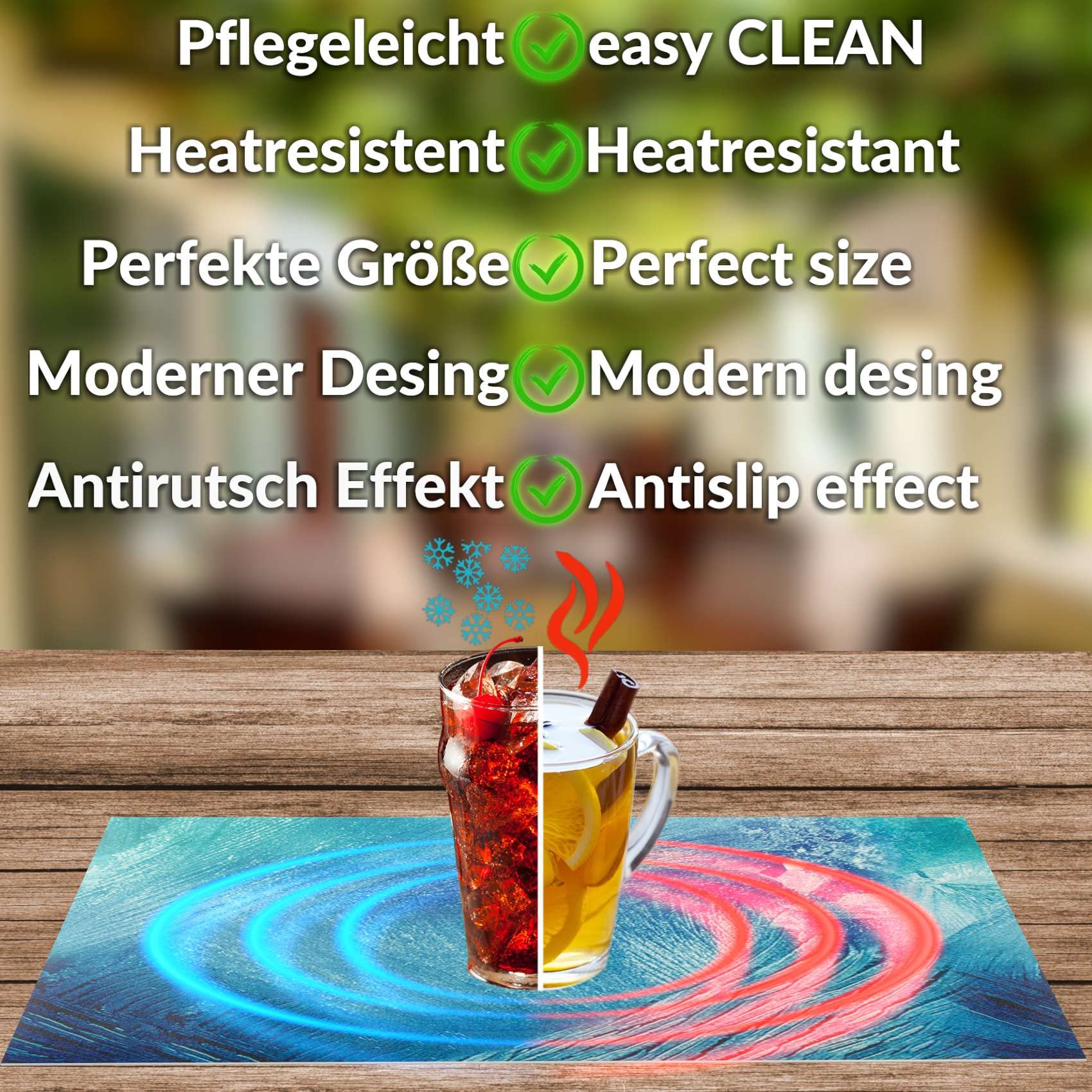 ANRO Platzset EIS 30x45 cm – 6er Set, abwaschbar