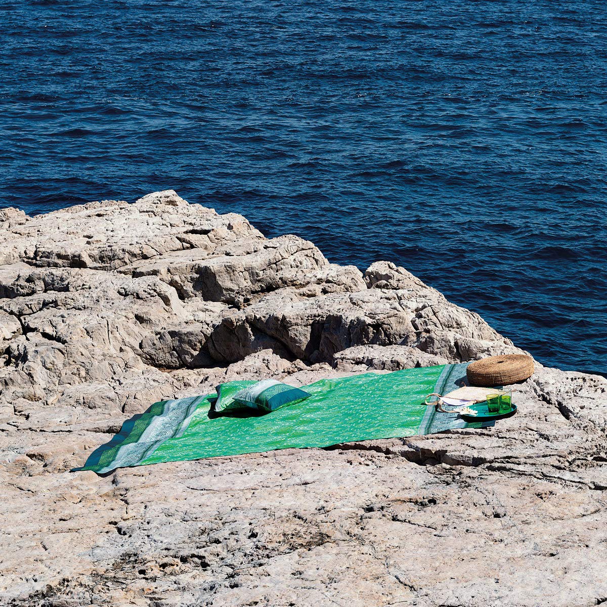 Bassetti FARAGLIONI Grandfoulard, Cotone, Verde, 180x270