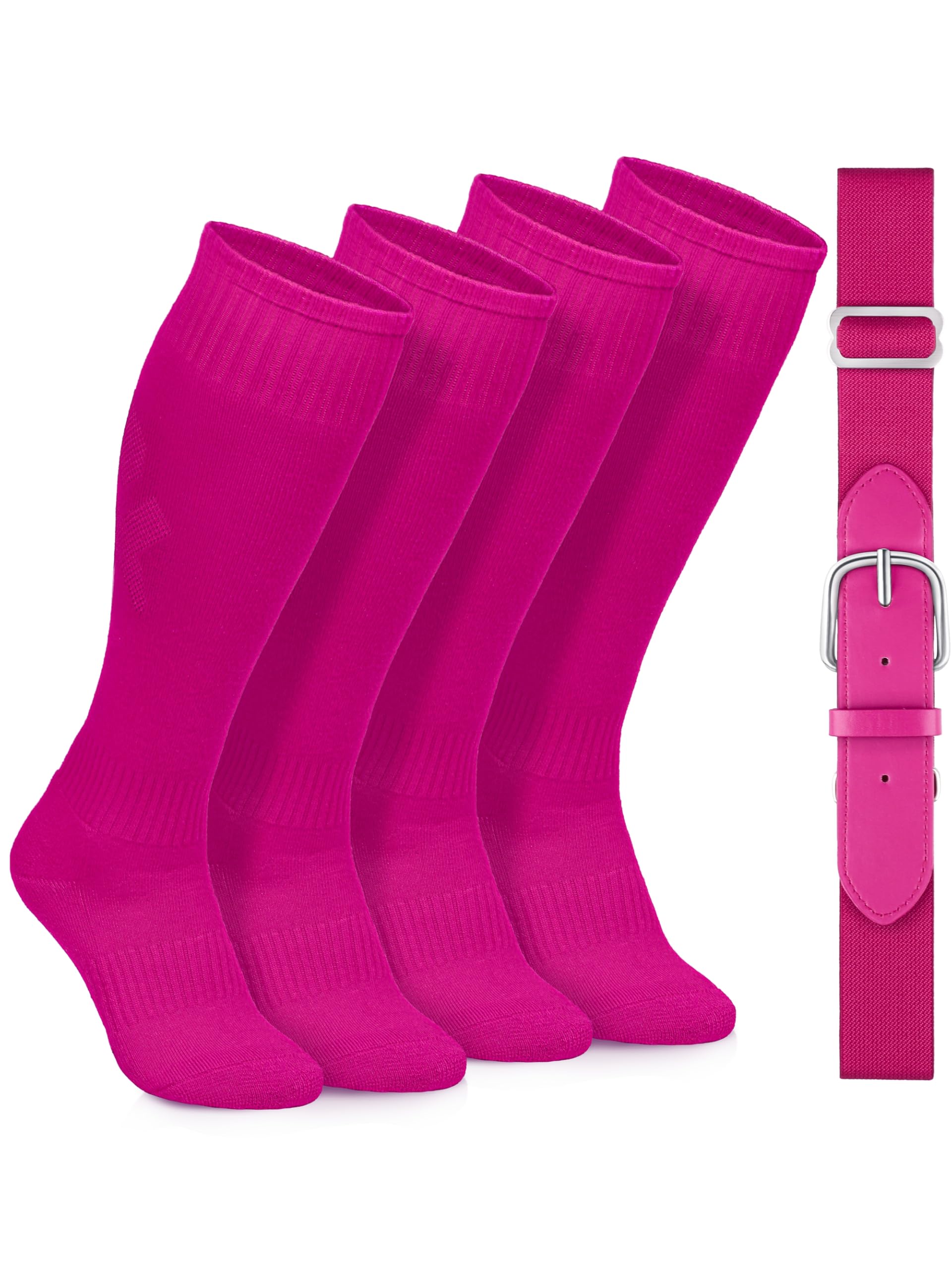 Photo 1 of ***NOT 
INK STOCK PHOTO FOR REFERENCE ONLY***Gnodio 2 Pairs Baseball Socks and Belt Cotton Adjustable Youth Baseball Softball Socks Belt for Boys Girls