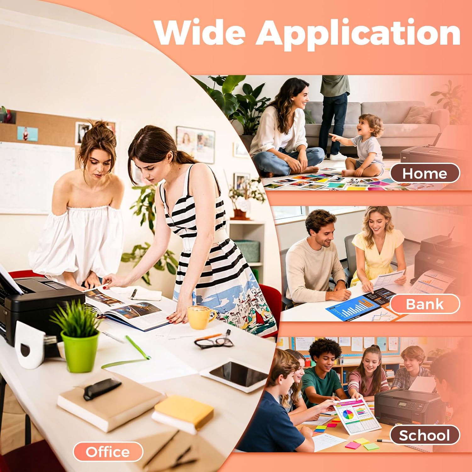 Miss Deer LC406 Ink Cartridges 8-Pack, Compatible Replacement for Brother LC 406 LC406XL for MFC-J4335DW MFC-J4345DW MFC-J4535DW MFC-J5855DW MFC-J5955DW MFC-J6555DW MFC-J6955DW Printer (2BK/2C/2Y/2M)