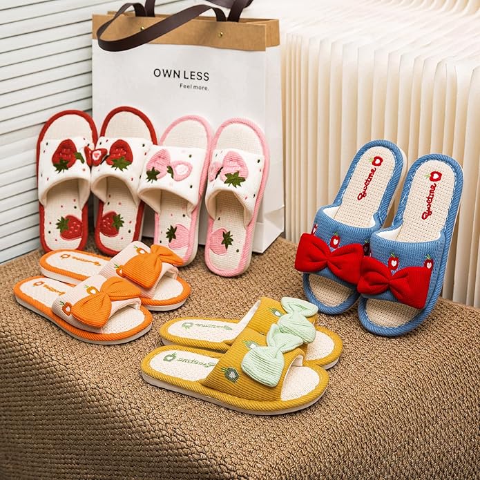 Pantuflas de Interior para Mujer con Punta Abierta miniatura 6