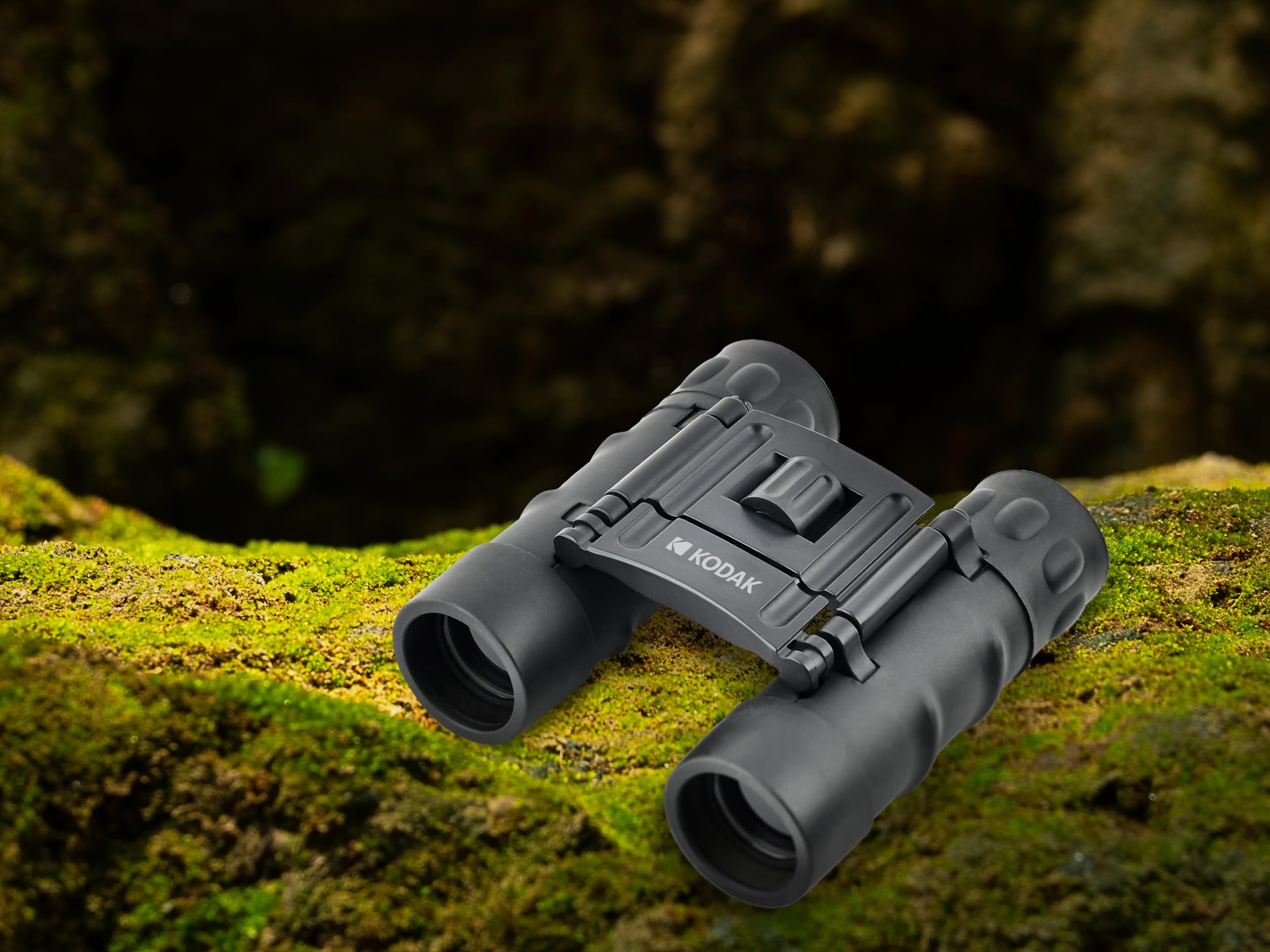 KODAK Binocular BCS400 - Prismáticos compactos, aumento de 10x, lentes de 25 mm, revestimiento de goma - Negro