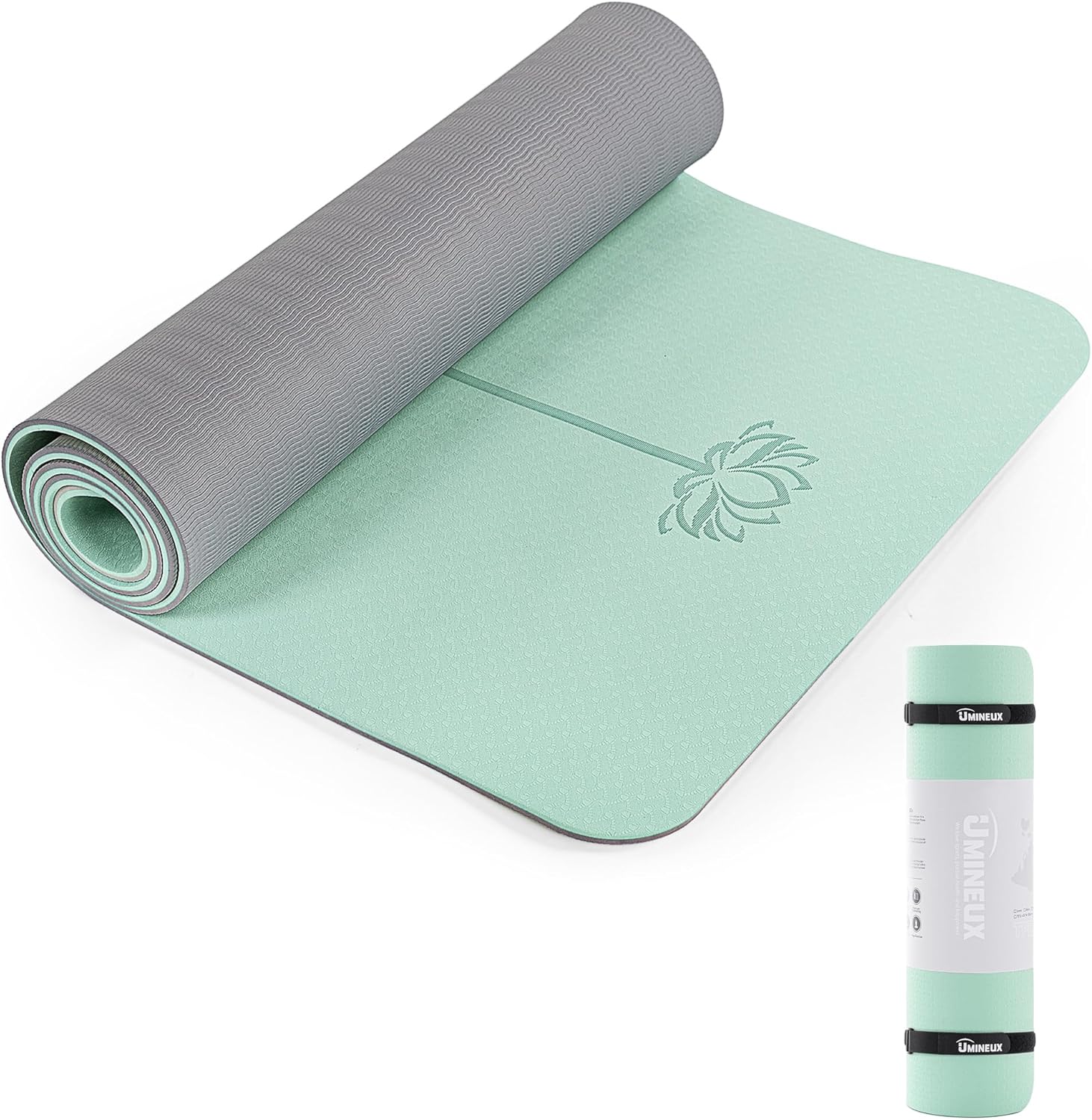 UMINEUX Yoga Mat Extra Thick 1/3” & 2/5″ Non Slip Yoga Mats for Women Eco Friendly TPE Fitness Exercise Mat with Carrying Sling & Storage Bag
