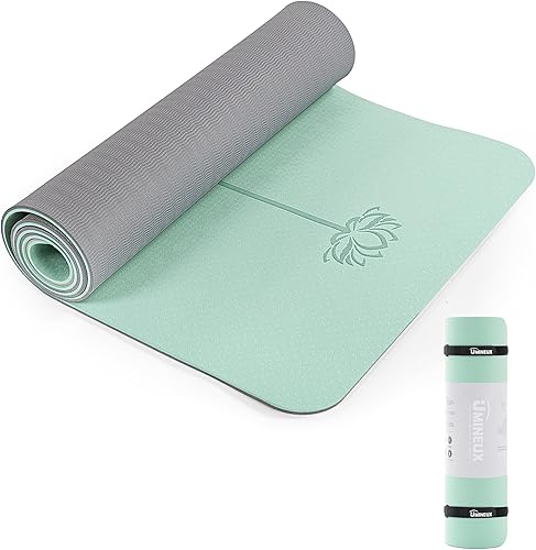 Miniatura 11 de UMINEUX Esterilla de yoga extra gruesa de 1/3 y 2/5 pulgadas antideslizante para mujeres, respetuosa con el medio ambiente, tapete de ejercicio de