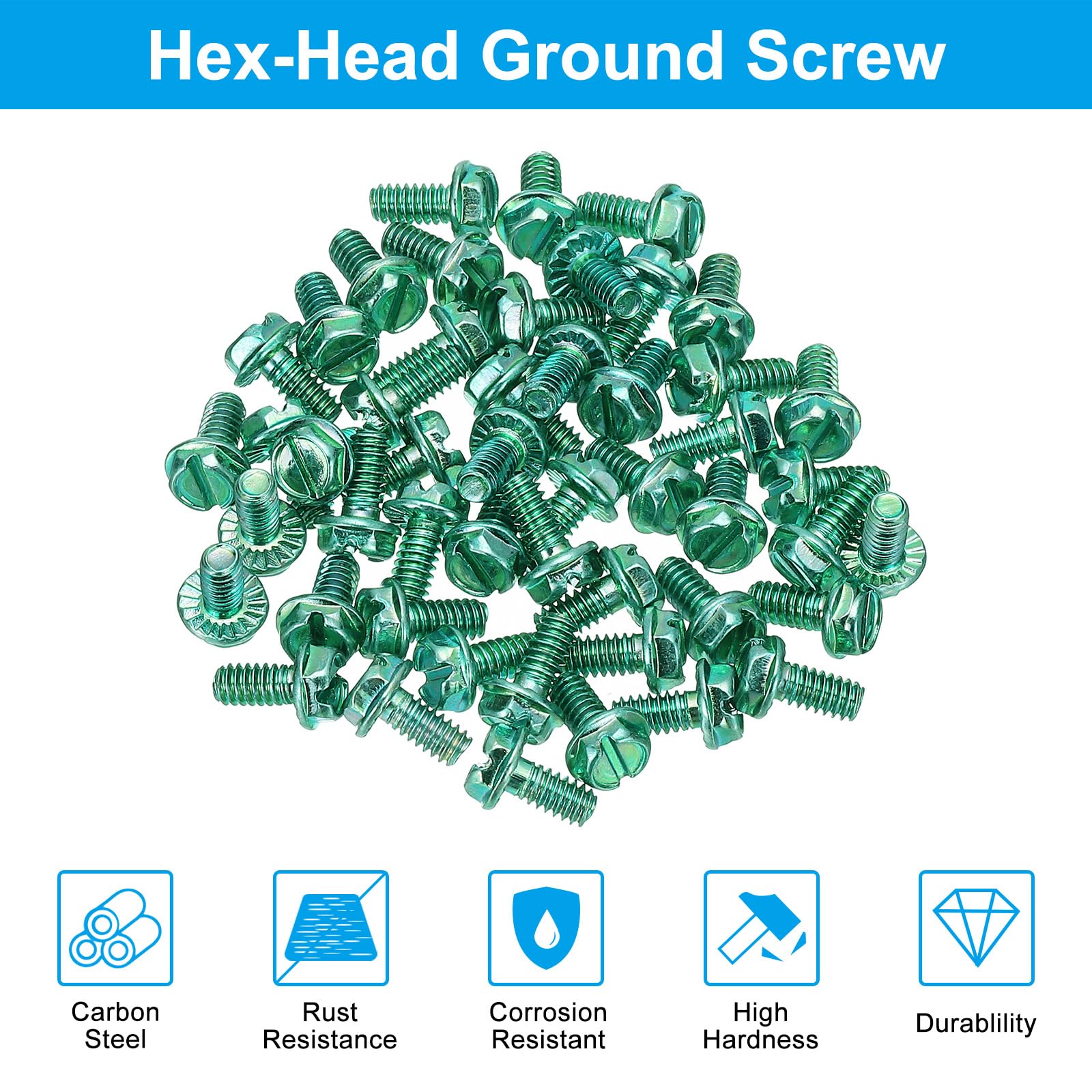 PATIKIL 5/32 x 5/16 Inch Thread Ground Screws - Image 3