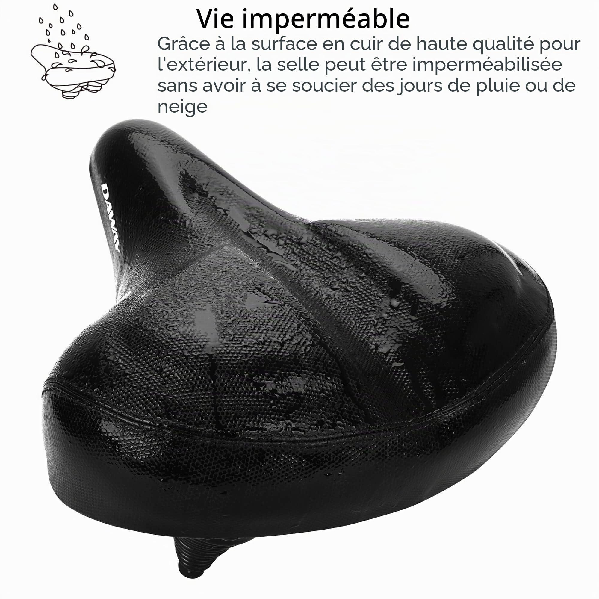 DAWAY C40 Siège de vélo surdimensionné Confortable - Compatible avec Les vélos Peloton, d'exercice, de Montagne ou de Route, Remplacement de Selle de vélo Extra Large pour Homme Femme Confort
