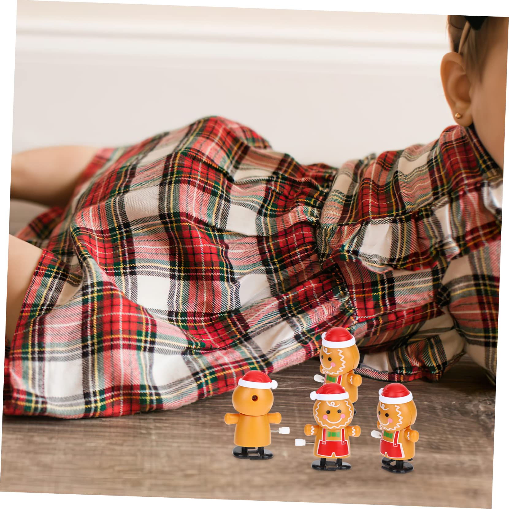 BESTonZON 4 PCS Christmas Wind up Toys for Kids Clockwork Toys Hopping Novelty Jumping Walking Toy - Image 2