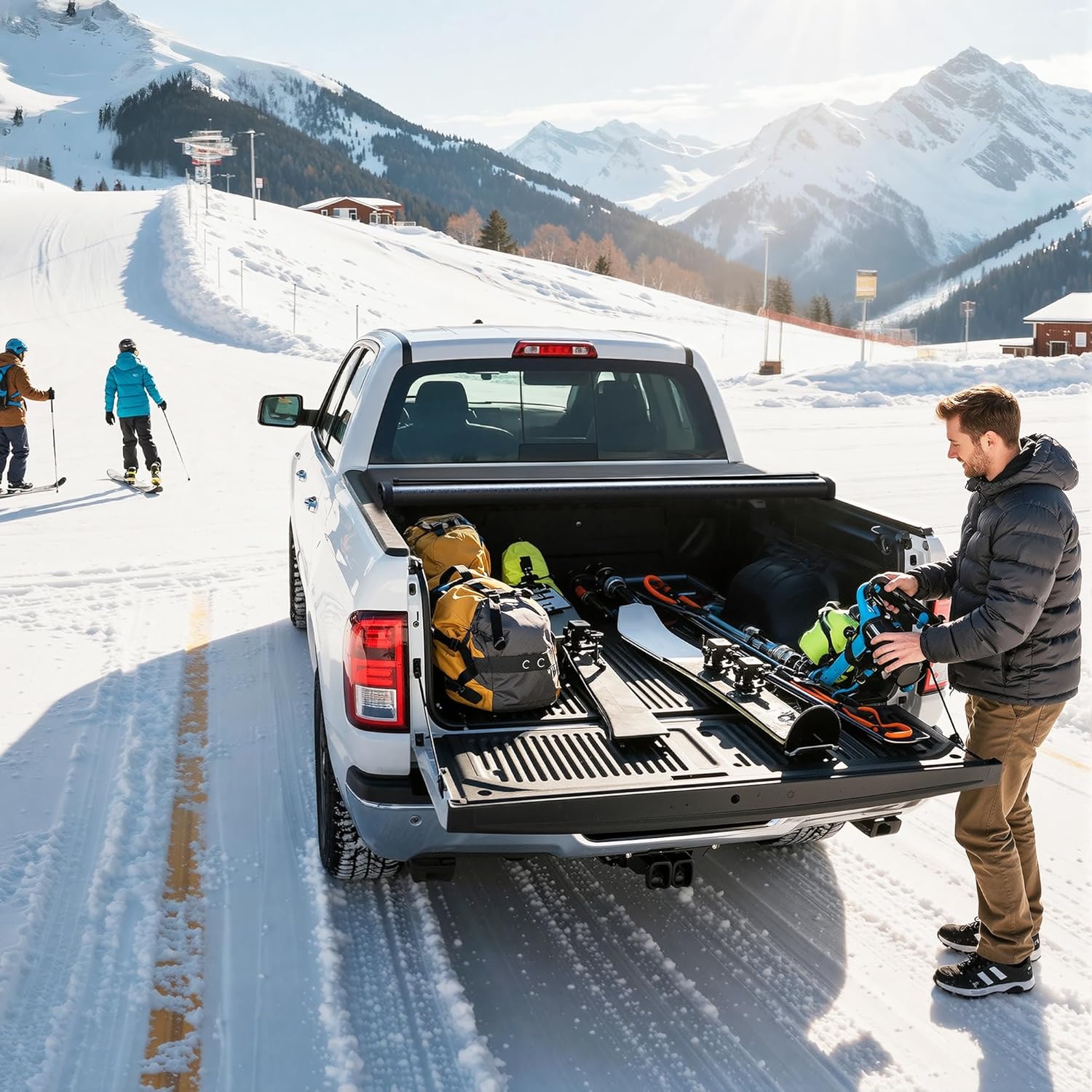 Soft Roll-Up Truck Bed Tonneau Cover Compatible with Dodge Ram 1500 New Body Style 2019 2020 2021 2022 2023 2024 2025 2026, 6.4 Ft Bed w/o Ram Box