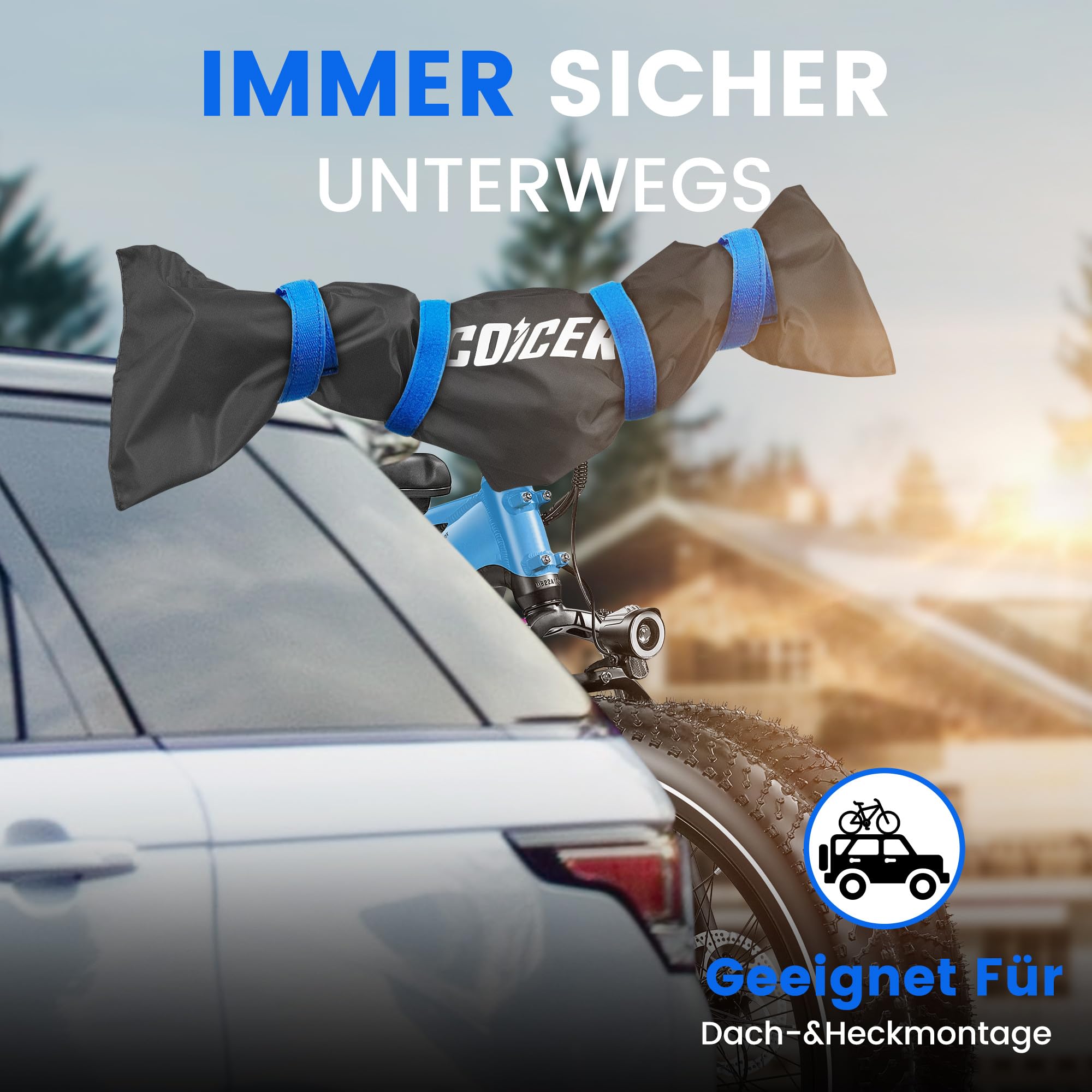 Coicer 2er Pack Lenkerschutzhülle Ebike Transportschutz Fahrrad Zubehör Fahrradabdeckung Wasserfest Feuchtigkeits- und Staubgeschützt Fahrrad Abdeckung