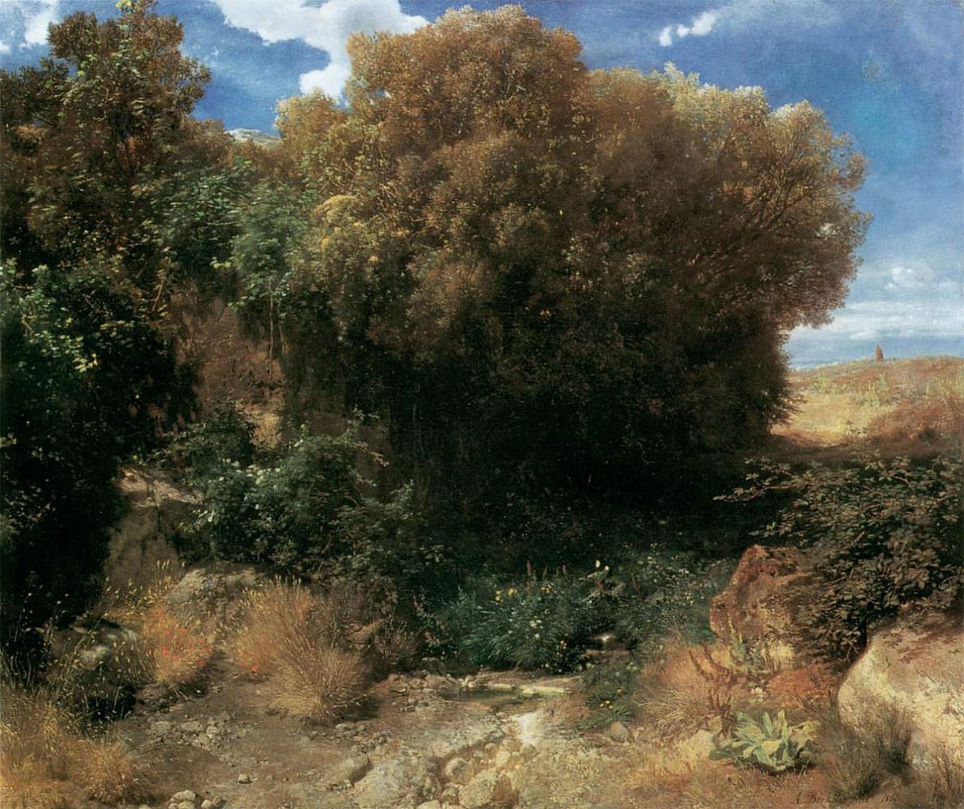 SERENDIPITP Vintage Wall Art Canvas Nordic Poster Canvas Print Picture Campagna Landscape by Arnold Böcklin Wall Art Poster for Home Decor 60x90cm