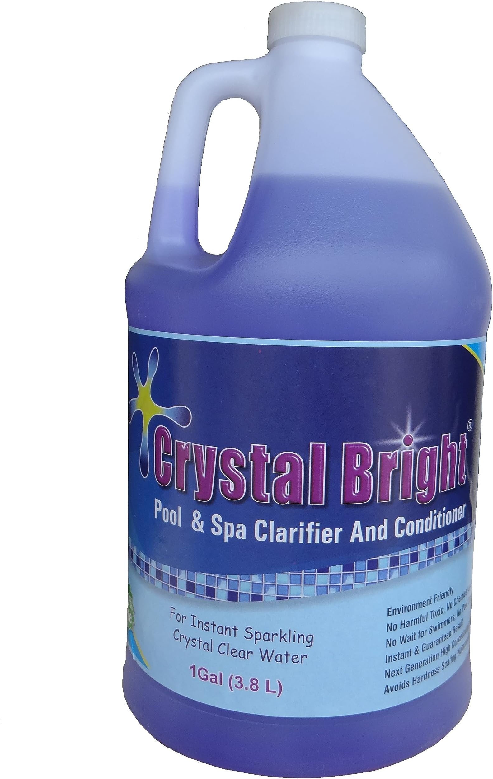 Crystal Bright Concentrated Pool & Spa Water Clarifier & Conditioner (3.6L, Blue)
