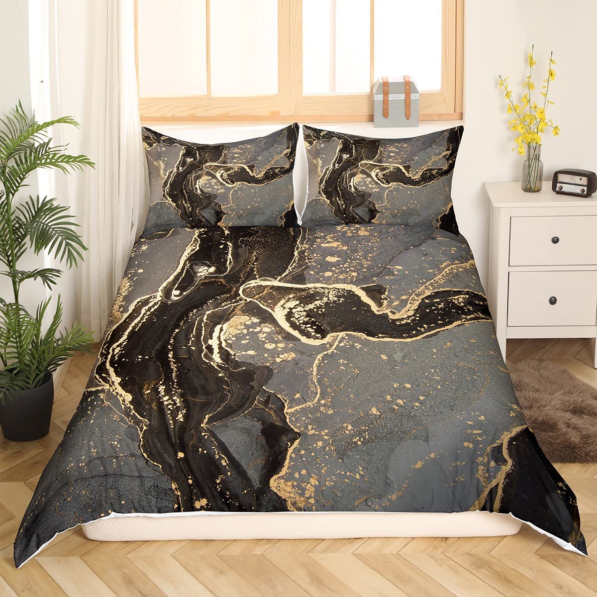 Marbling Duvet Cover Set Double Size - Image 3