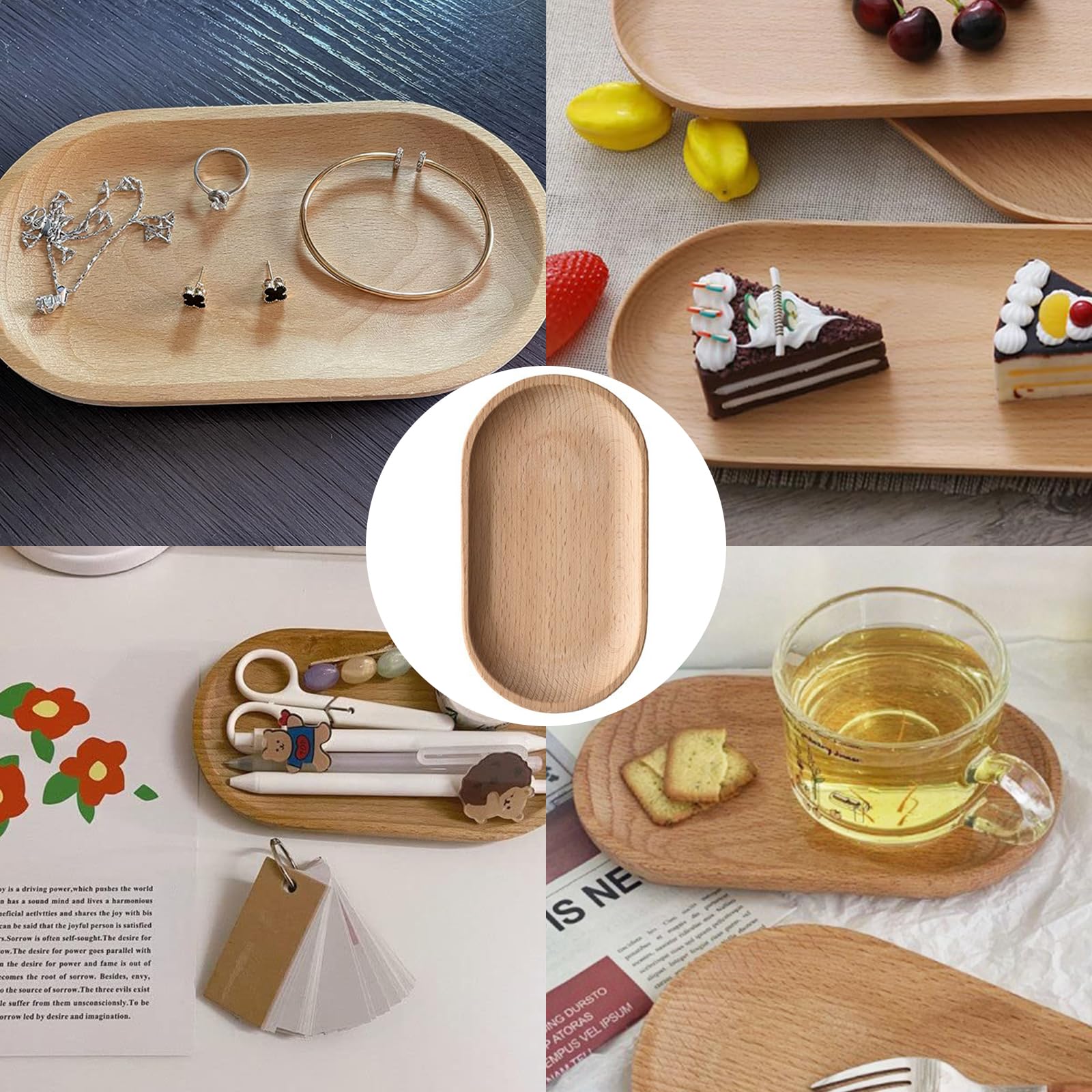 Beech Wood Café Tray – Natural Mini Serving Obon