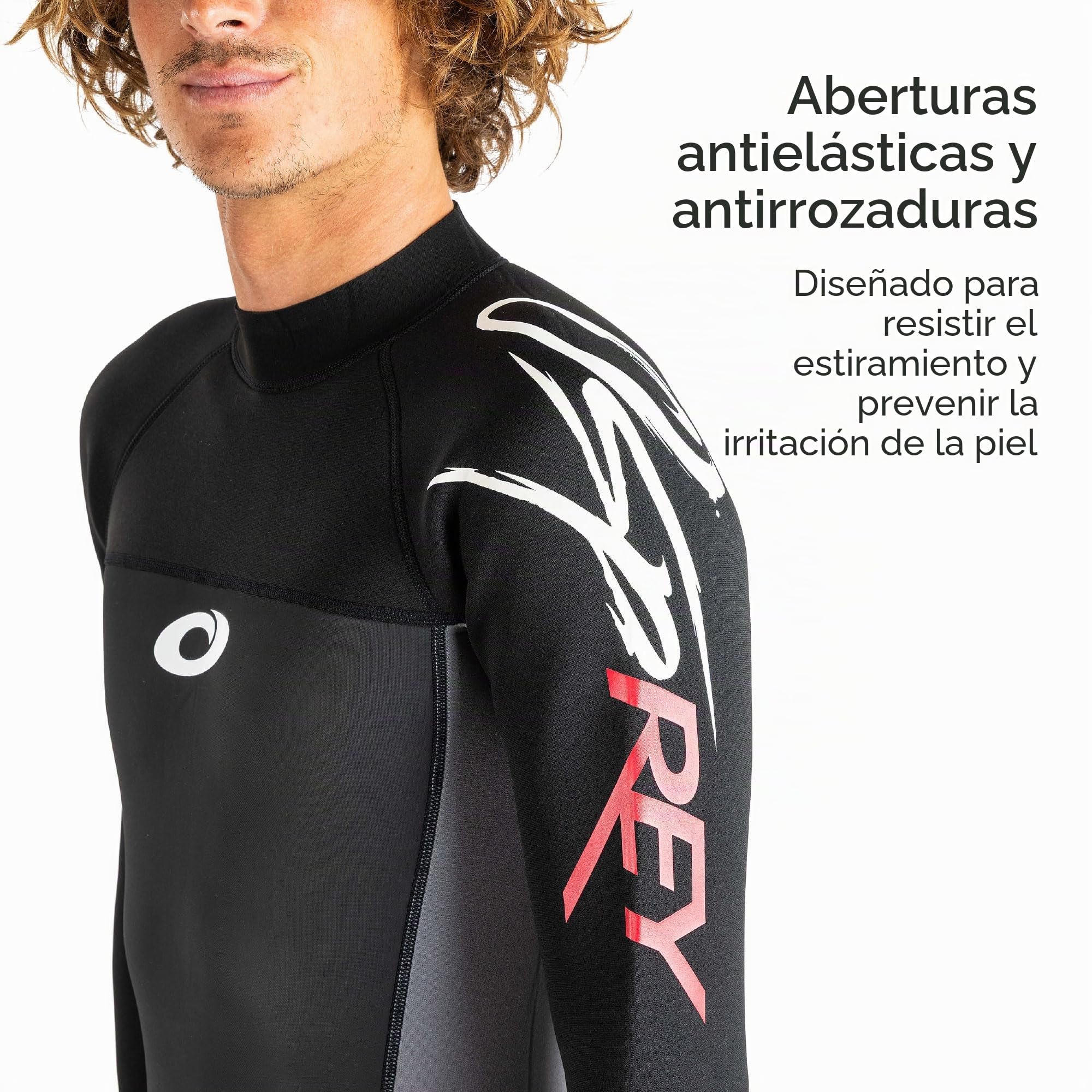 Osprey Traje de Neopreno para Hombre, Longitud Completa, 3 mm, para Verano, Surf, Buceo, Origen, Rojo