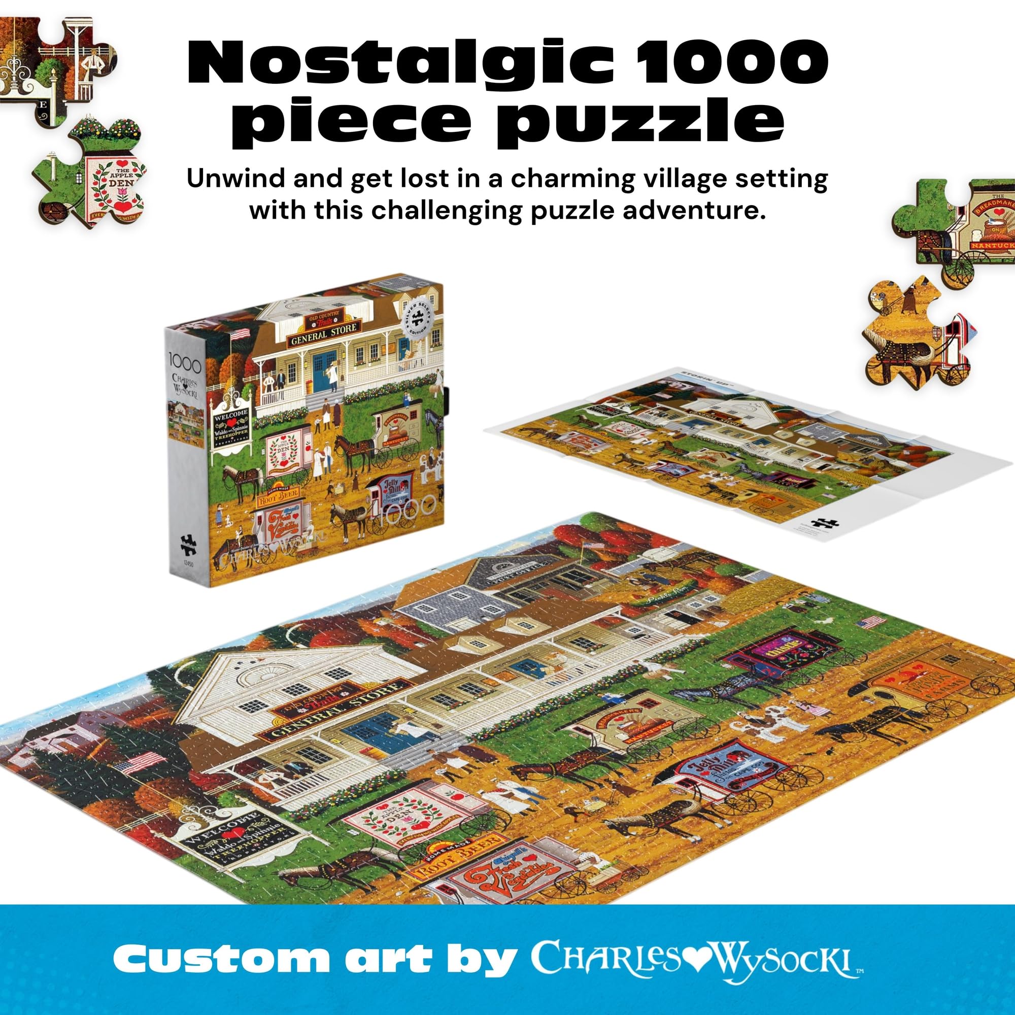Buffalo Games - Silver Select - Charles Wysocki - Storin' Up - 1000 Piece Jigsaw Puzzle for Adults -Challenging Puzzle Perfect for Game Nights - Finished Size is 26.75 x 19.75
