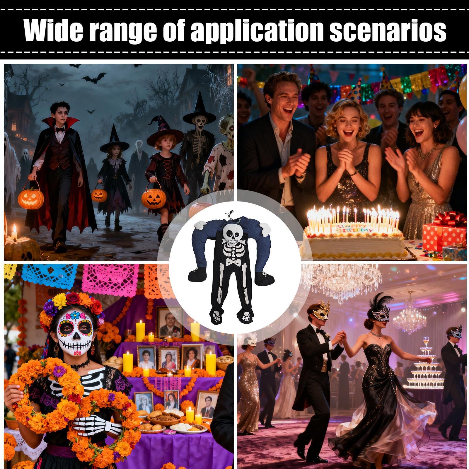 Strój Na Halloween Zabawny Przyciągający Uwagę Kostium Cosplay | Strój Cosplay Szkielet Dla Dorosłych Dla Kobiet I Mężczyzn Na Przedstawienia Teatralne, Występy Sceniczne, Imprezy,