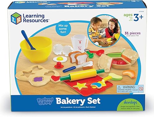 Miniatura 4 de Learning Resources Juego de panadería de simulación y juego 31 piezas a partir de 3 años juguetes de simulación para niños juguetes de panadería