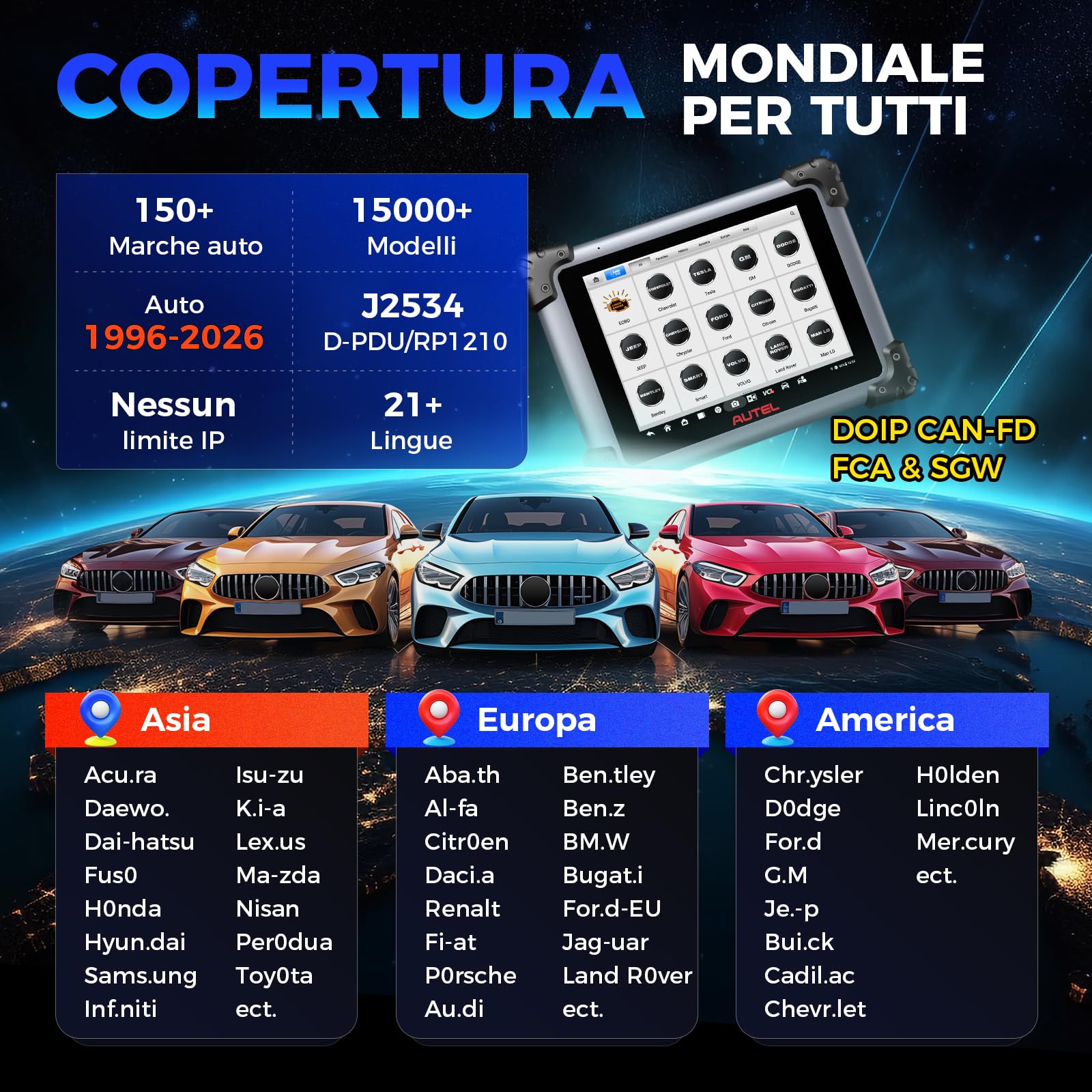 Autel MaxiSYS Elite II PRO OBD2 Auto Diagnostica: 2 Anni Aggiornamento[€2590] Diagnosi Auto Professionale, J2534 Programmazione e Codifica, Su di MS908S Pro II, 40+ Servizio, 3K+ Test Attivi, FCA SGW
