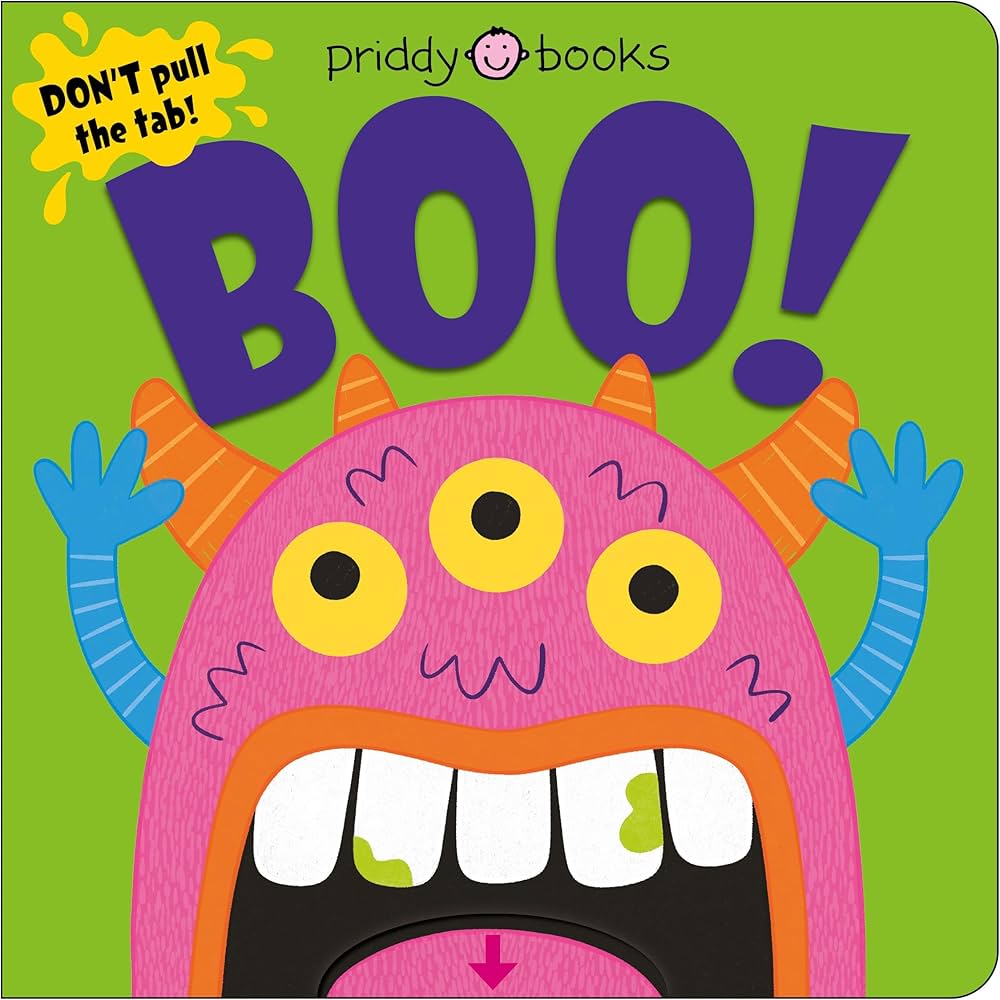 Boo! (Slide & Surprise): Pull the tabs for a spooky surprise