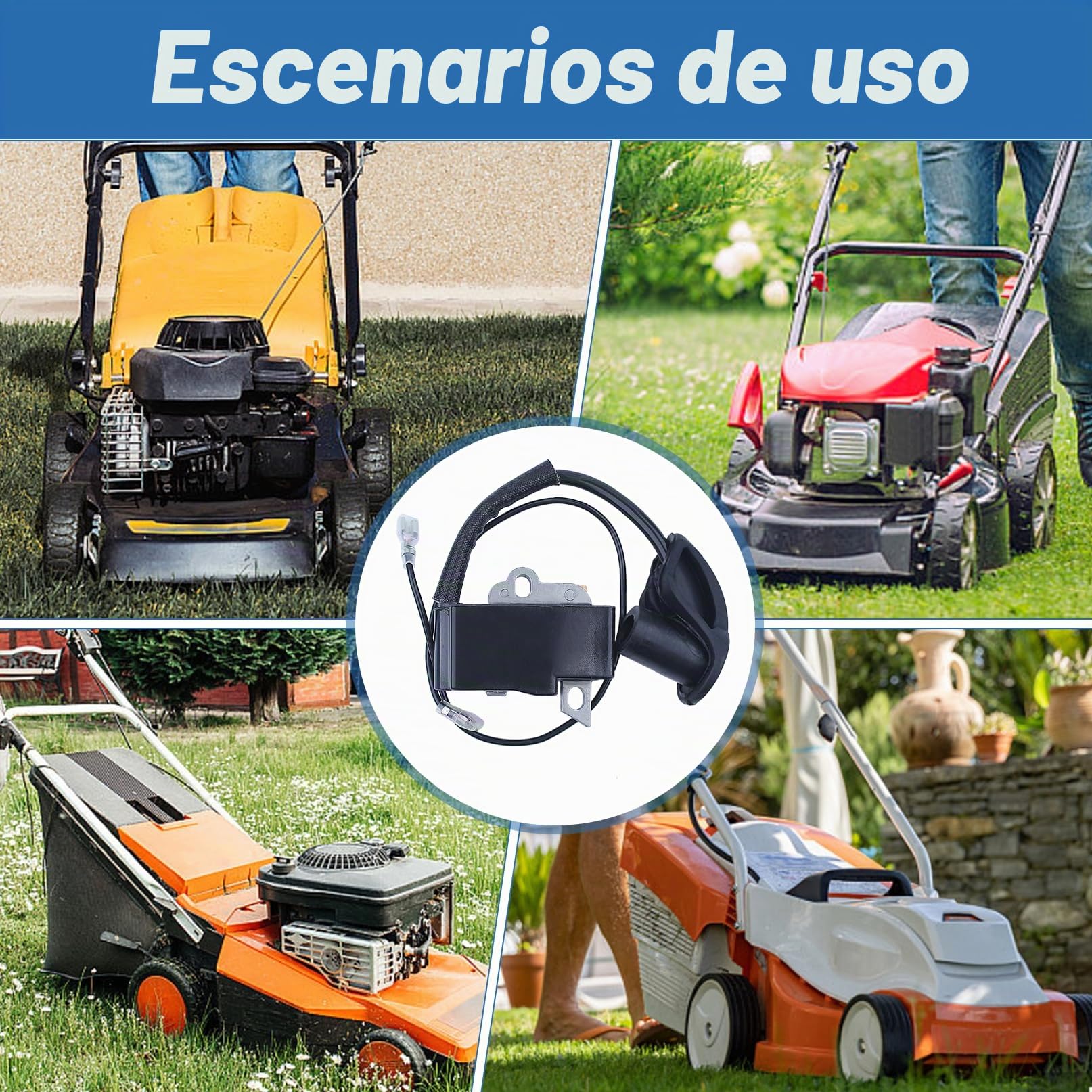 Bobina de encendido para Stihl BR600 BR550 BR500 BR700 Soplador de hojas con filtro de gasolina Bujía 42824001310