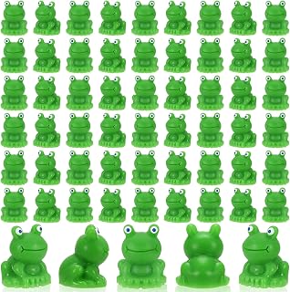 100 PCS Mini Resin Frogs, Tiny Green Frogs Figurines for Craft, Garden Dollhouse Decor Landscape, Miniature Home Decorations