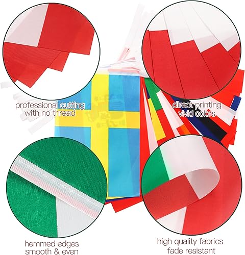 Miniatura 2 de Anley Bandera de cuerda de la Unión Europea, bandera de 28 países de la Unión Europea, decoración para gran inauguración, bar deportivo, eventos de