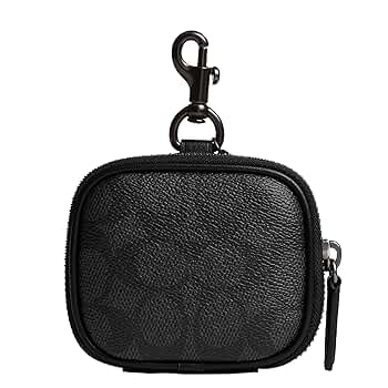 バッグ Coach Signature Accessory Pouch Black COACH® Outlet | Zip Card Case In Signature Leather