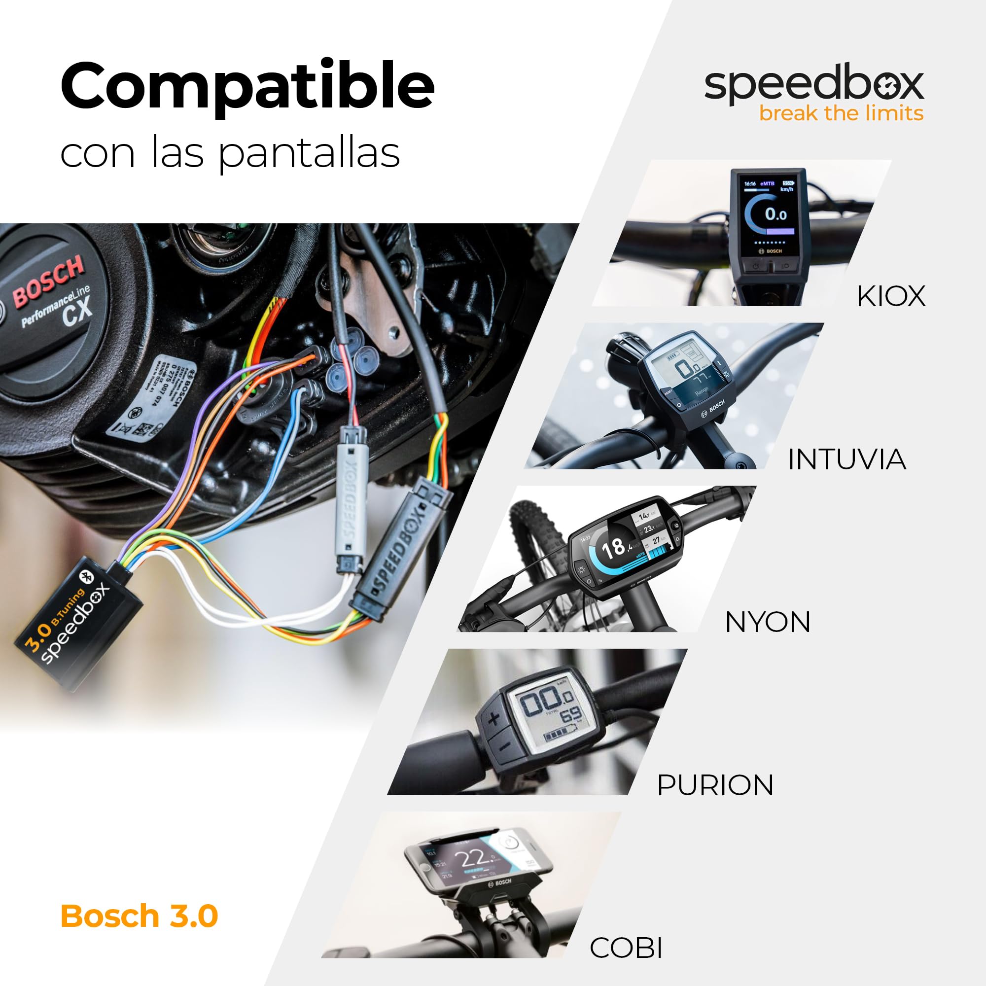 SpeedBox 3.0 Compatible con Bosch/Chip de Tuning para Bicicletas eléctricas con Motores Bosch 2017-2024