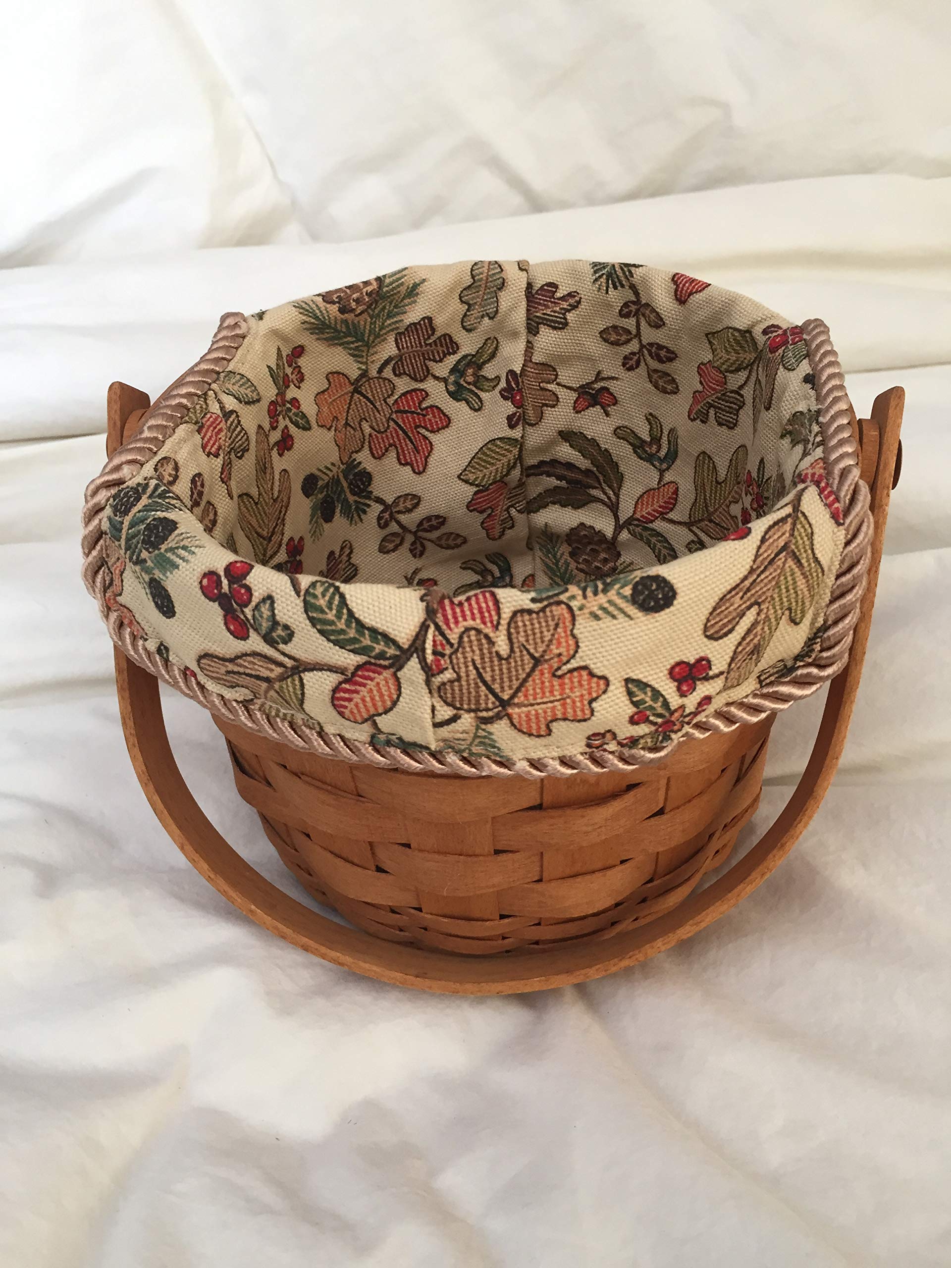 Longaberger Liner for Litle Market Basket in Paprika Plaid Fabric