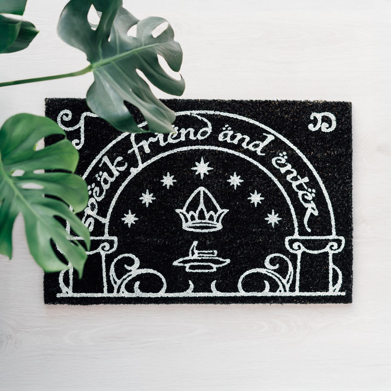 Grupo Erik Zerbino Ingresso Lord of the Ring, Zerbino Luminiscente si illumina al buio, base antiscivolo, 40 x 60 cm, Regalo LOTR Gadget casa