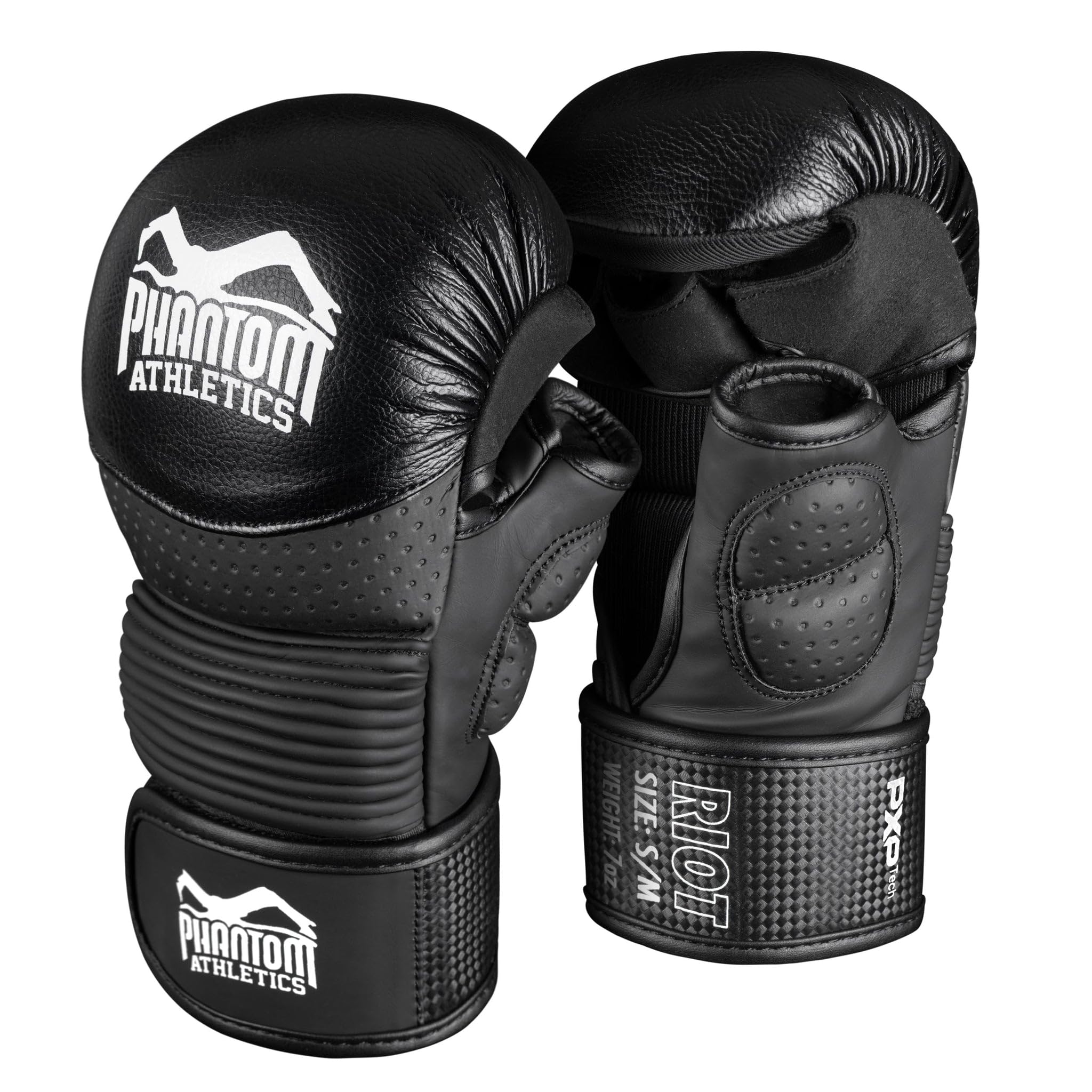 Phantom Athletics Guanti Phantom MMA RIOT PRO Protezione ottimale per lo sparring Sicurezza per pollice e polso Presa aperta Arti marziali, grappling Lotta e allenamento Uomo S/M