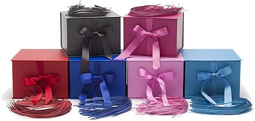 Miniatura 6 de Hallmark Caja de regalo de 7 pulgadas con tapa y relleno de papel (azul) para Hanukkah, Navidad, vacaciones, día del padre, cumpleaños, baby shower