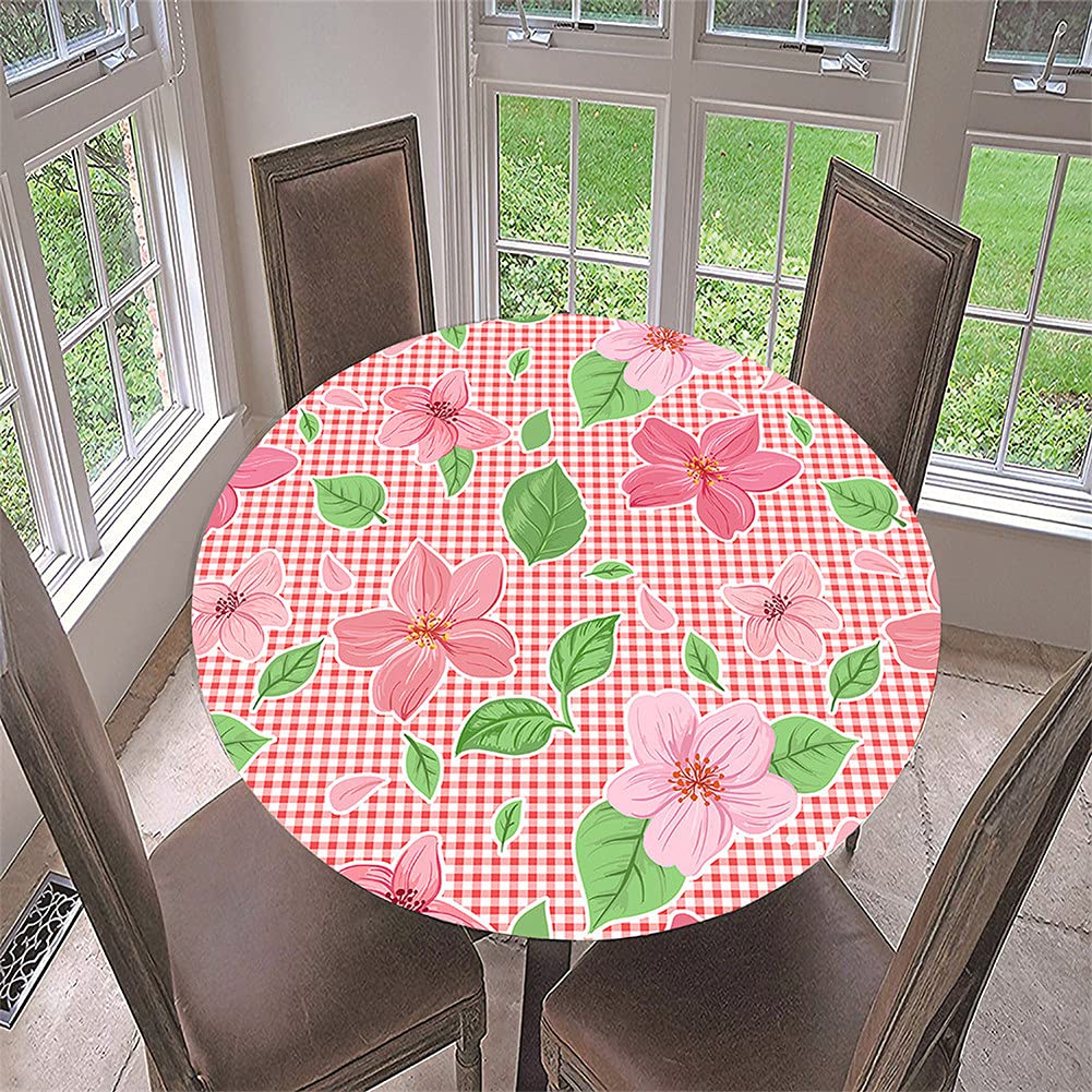 Elastische rand rond tafelkleed voor ronde tafel, Morbuy 3D teckel