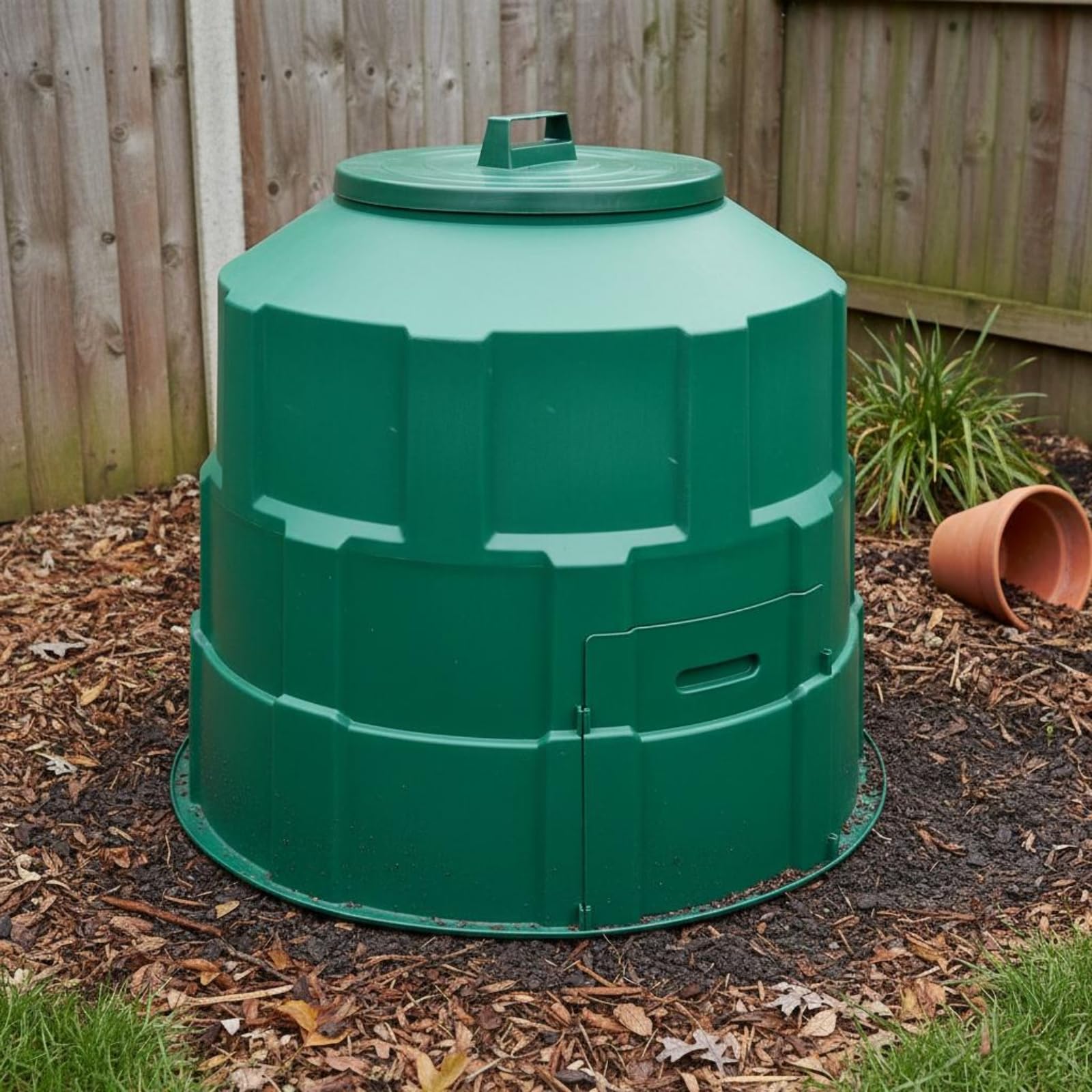 Compostador Exterior Tumbler Compost Bin Compostera Barril de Compost de PP con Gran Capacidad y Tapa Diseño Giratorio para Residuos Orgánicos Adecuado para Jardín Patio Hogar, 150L