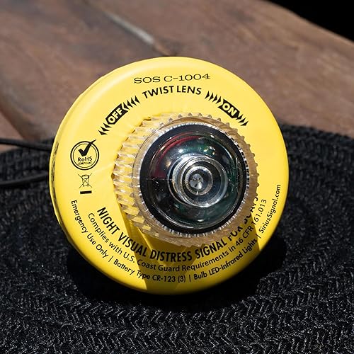 Miniatura 6 de Sirius Signal C-1004 SOS - Señal de socorro LED, blanco e infrarrojo, aprobado por USCG, incluye soporte de pantalla, soporte de almacenamiento