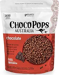 Hart's Natural ChocoPops Australia Chocolate | Cereal Matinal Sem Adição de Açucar, Sem Glúten, Sem Lactose, Vegano | 100% Natural | Alto em Fibras | 200g