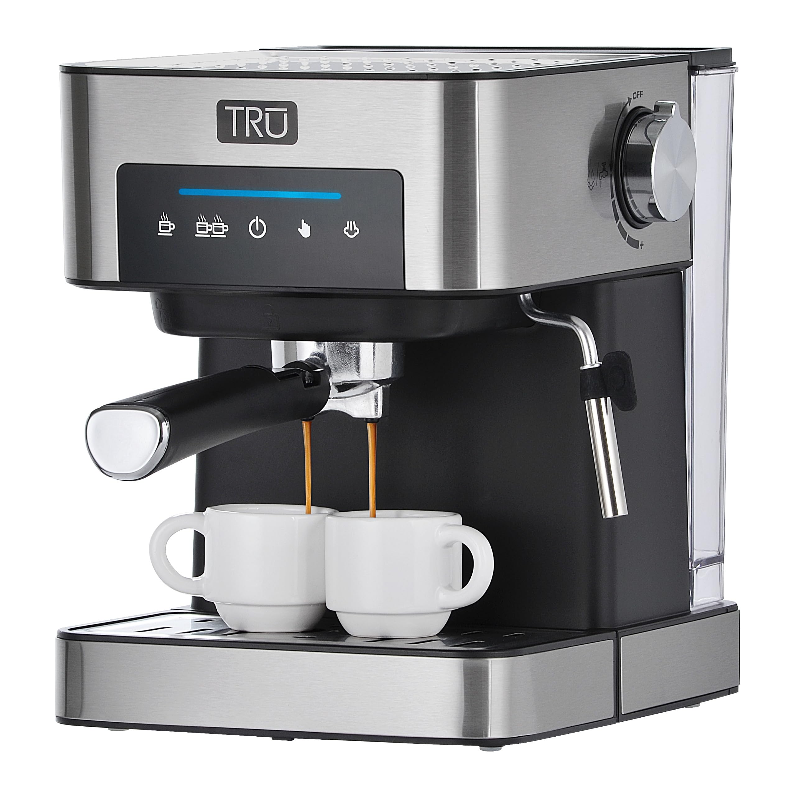 Tru 15-Bar Semi-Automatic Touch Screen Espresso Machine
