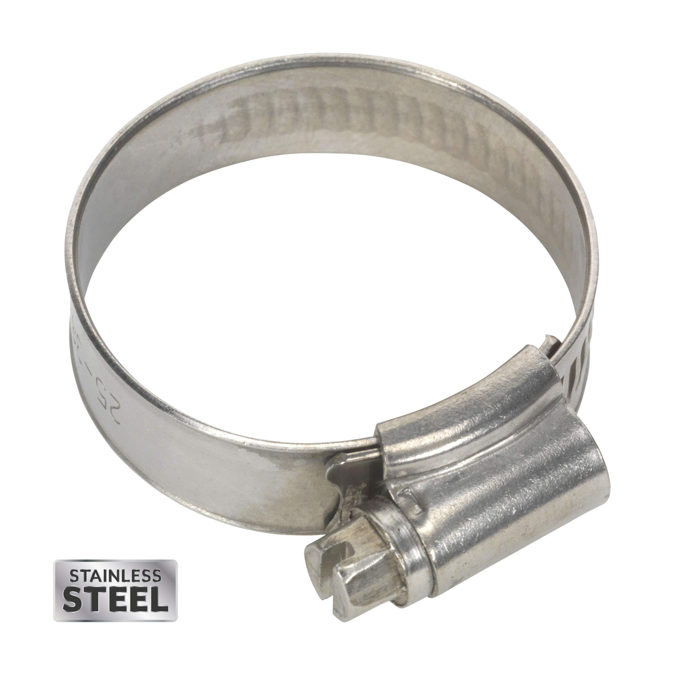 Tuyau clip en acier inoxydable de haute précision Sealey Shcss1 Ø25-38 mm