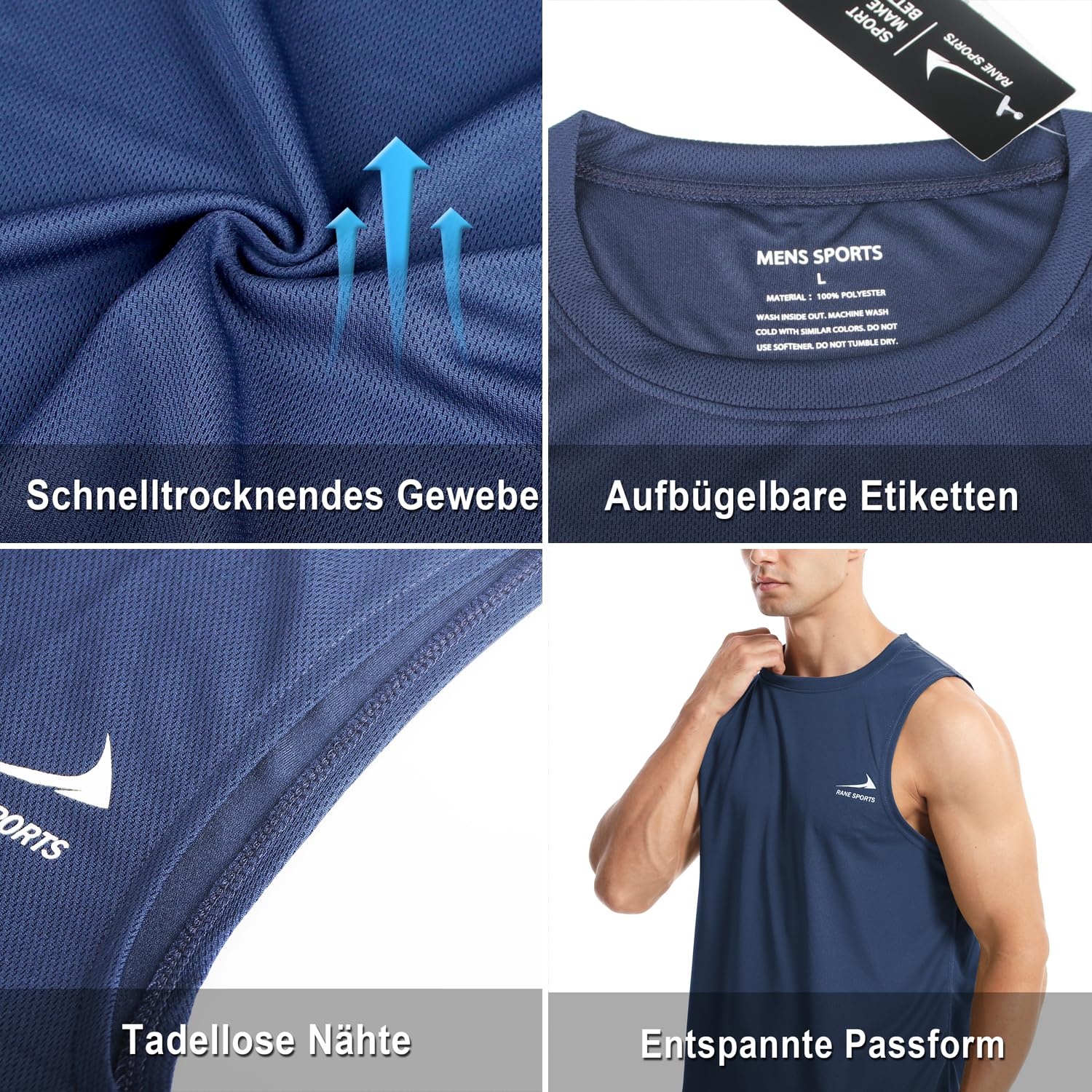 Camiseta de Tirantes para Hombre para Gimnasio Muscular Fitness Entrenamiento Fitness Tanques sin Mangas