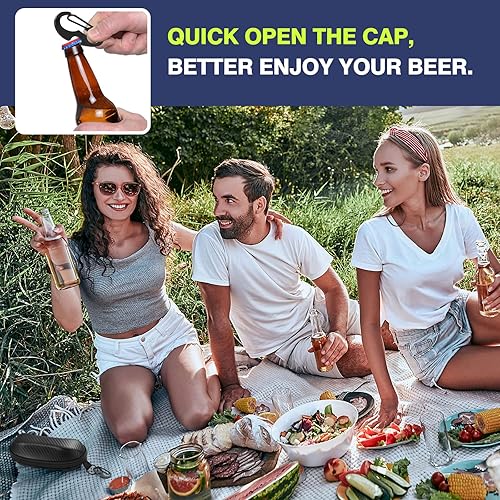 Vista 7 de MoKo Funda para gafas de sol semidíura, funda protectora unisex para gafas con gancho colgante de metal