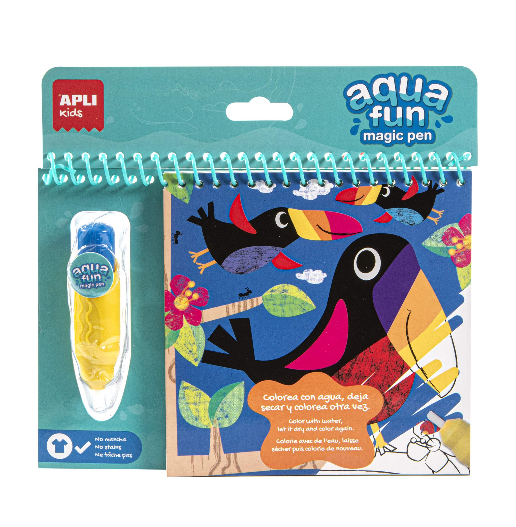 APLI Kids - Jungla Bloc per dipingere e colorare con acqua, multicolore, taglia unica (15225)