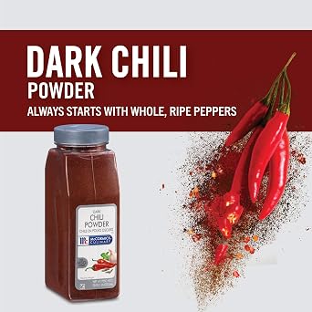 McCormick Culinary Dark Chili Powder, 20 oz - One 20 Ounce Container or Dark Chili Powder, Enhances Nachos, Tacos, Enchiladas and Dark Chocolate