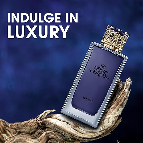 Vista 2 de King&Aquarius Black Men Colonia Set Eau De Parfum Spray para hombre, notas afrutadas enriquecidas por una fuerte fragancia a base de madera, ideal