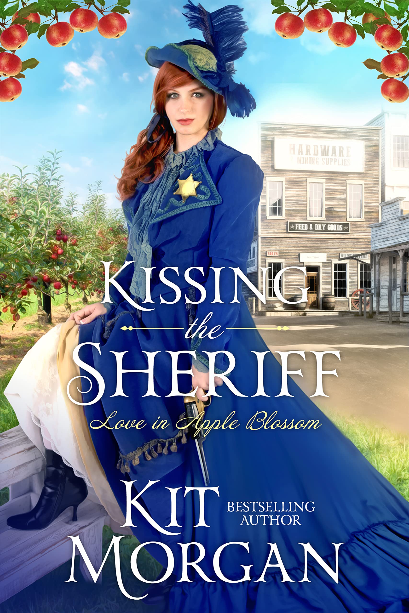 Kissing the Sheriff: Sweet Western Romance (Love in Apple Blossom Book 2)