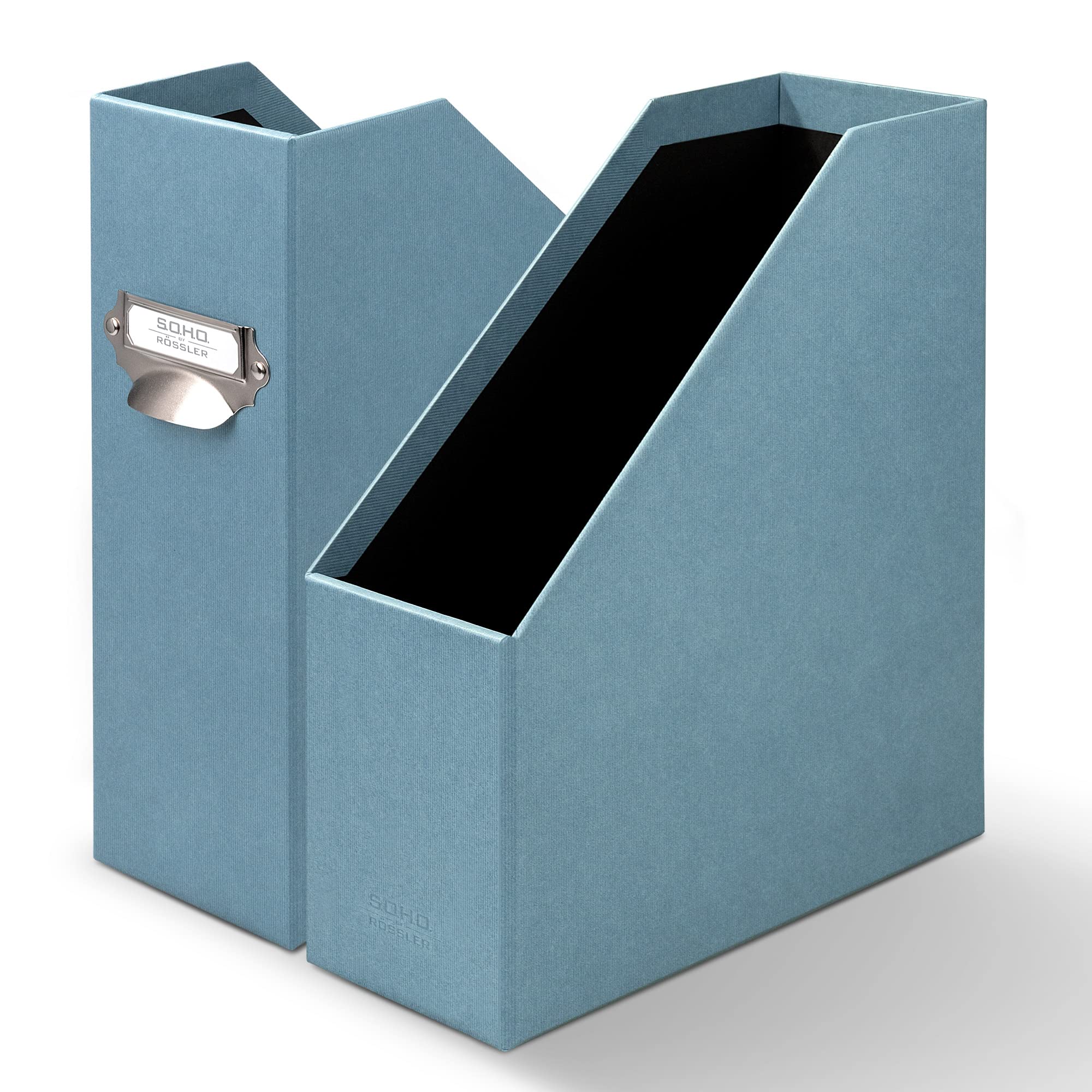 Cartella Per Riviste A4 | Con Maniglia | Denim | Organizzatore Ufficio O Casa | Rössler Papier