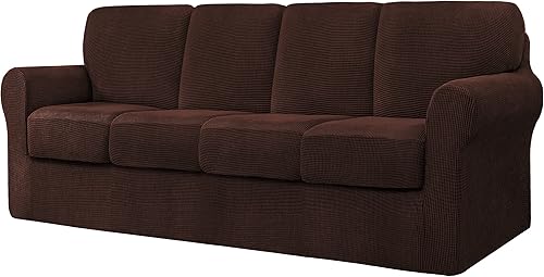 Miniatura 14 de CHUN YI Fundas de sofá de 7 piezas, fundas de sofá lavables, funda elástica para sofá de 3 cojines con respaldo y fundas de cojín separadas, Azul