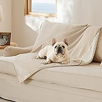 Vista 12 de Bedsure Mantas impermeables para perros pequeños – Manta de gato pequeño lavable para protección del sofá, manta de cachorro de forro polar sherpa