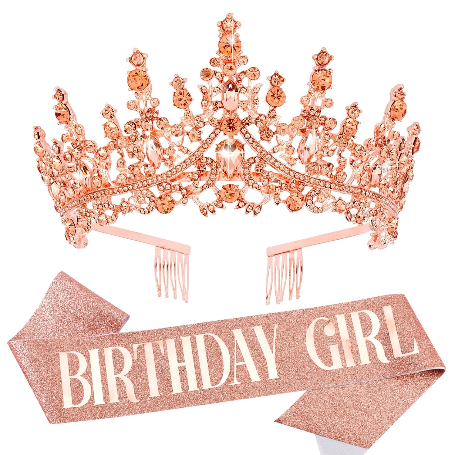 VELSCRUN Set Corona Re E Tiara Regina – Cristalli E Lega, Per Feste A Tema, Halloween E Cosplay